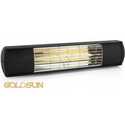 Goldsun Aqua Smooth Infrarot Heizstrahler GSA20LG wassergeschtzt lichtreduziert IP55 2,0 KW Schwarz RAL 9005 Low Glare