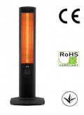 UFO Infrarot Heizstrahler Micatronic Tower UFO-T19EN 1,9 KW Standheizstrahler, Schwarz