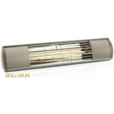 Goldsun Aqua Smooth Infrarot Heizstrahler GSA20LG wassergeschtzt lichtreduziert IP55 2,0 KW Aluminium, Low Glare