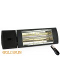 Goldsun Supra Plus Smooth Infrarot Heizstrahler GSS20PLG inkl. Fernbedienung wassergeschtzt IP55 2,0 KW Anthrazit RAL7016, Low Glare